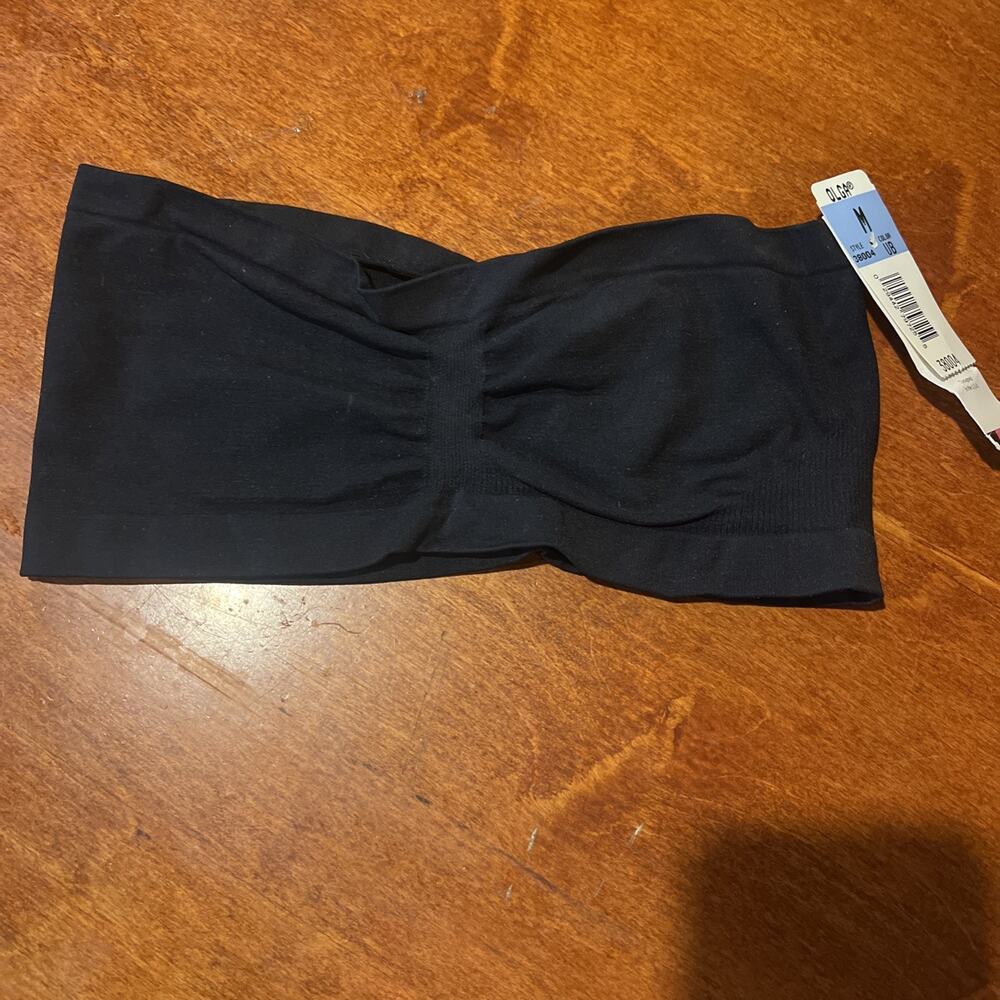 NWT Olga‎ Black Strapless Band Bra Medium Amazing Bra For Sexy Strapless Dress